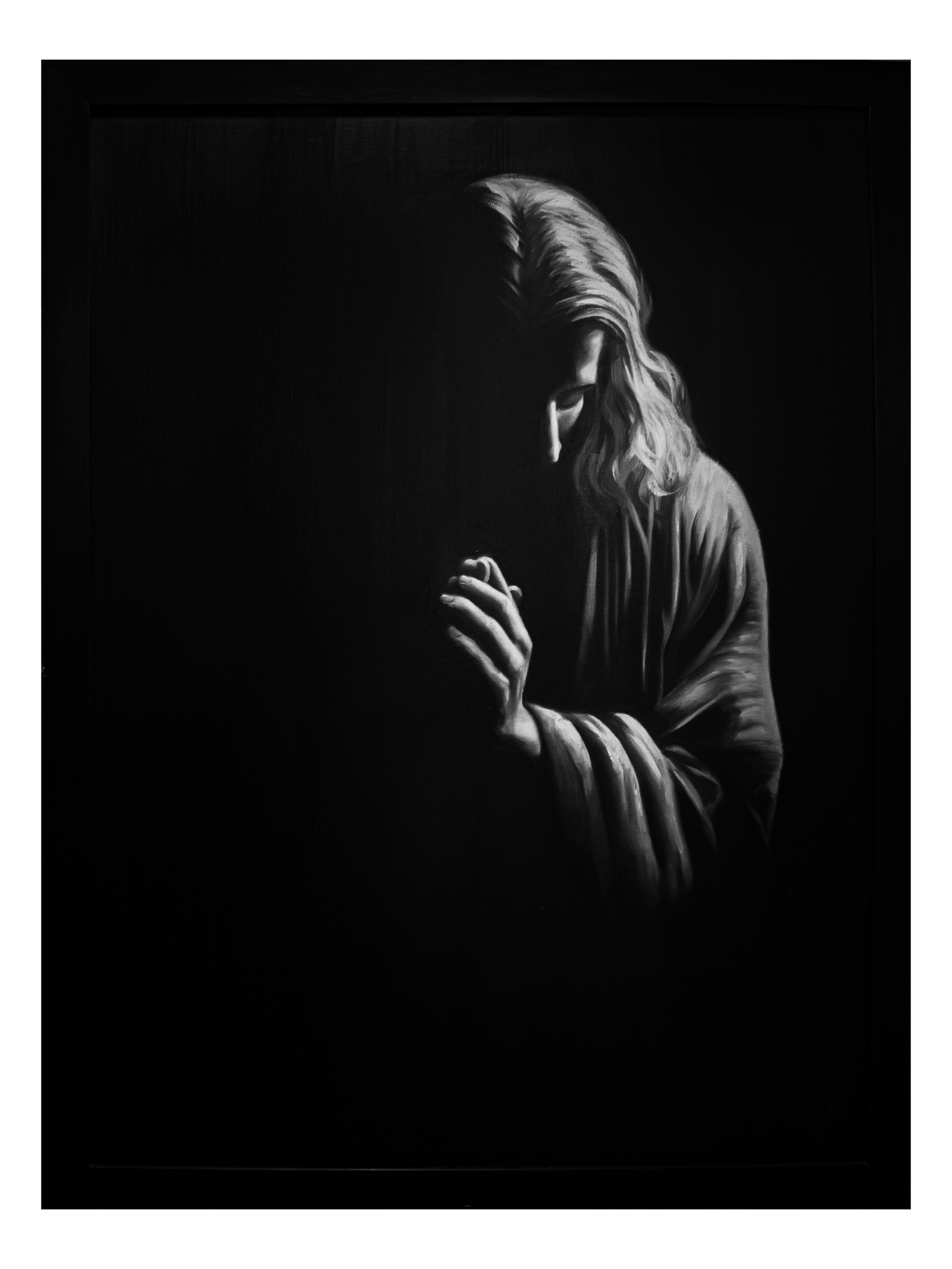 La mirada del Maestro, óleo original de Leticia Merchant